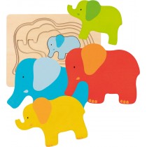 Vícevrstvé puzzle - Slon