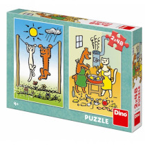 Puzzle Pejsek a kočička