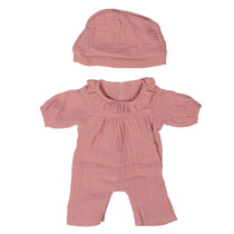 Dupačky růžové s čepicí, 38 cm