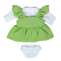 Zelené šaty s tričkem, 38 cm