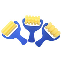 Vzorované válečky žluté, 3ks