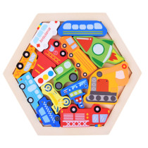 Dřevěné puzzle Vozidla, 16ks
