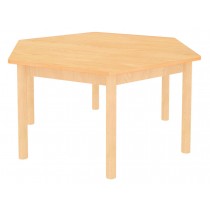 Šestihranný stůl dřevěný 60 cm